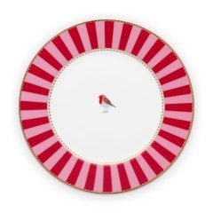 Love Birds Tabak 21 Cm, Kırmızı / Pembe
