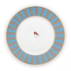 Love Birds Tabak 21 Cm, Mavi / Haki