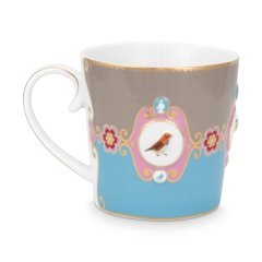 Love Birds Küçük Mug, Mavi / Haki 150 ML