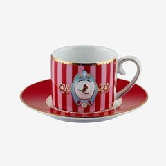Kırmızı Pembe Porselen Kahve Fincanı 125 Ml Love Birds Collection by Pip Studio