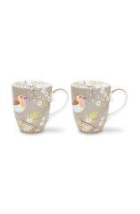 Haki Kuşlu ikili Mug- Hediye Kutulu
