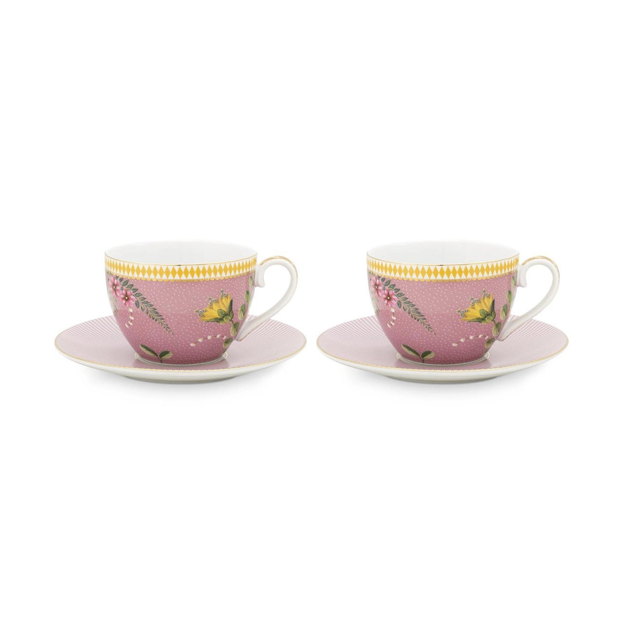 La Majorelle İkili Çay Fincanı Seti 280 Ml., Pembe