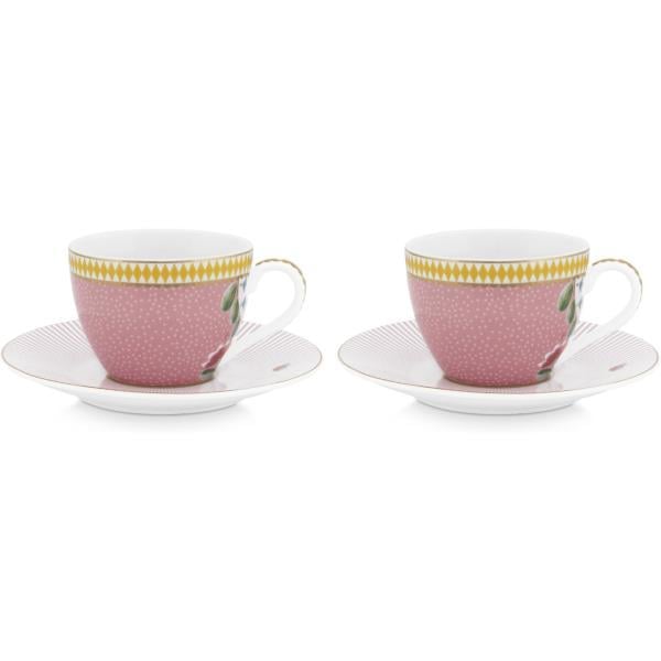 La Majorelle ikili Pembe Kahve Fincanı Seti 120 Ml